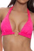 Luli Fama Candy Coated Ring Triangle Halter Top